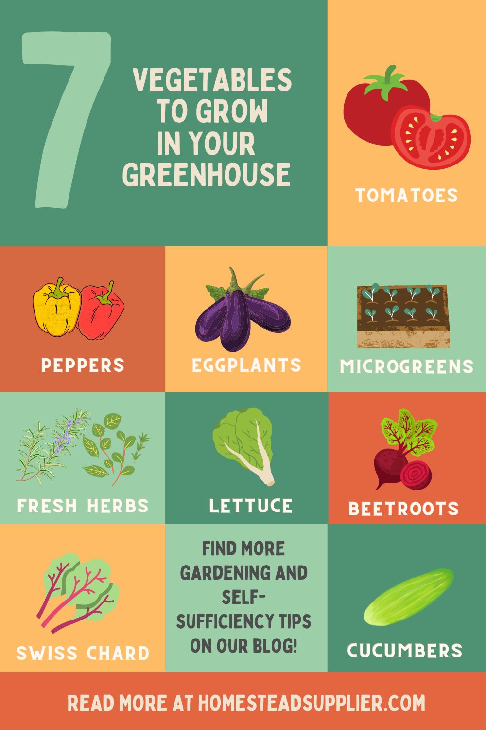 7 vegetables to grow in your greenhouse