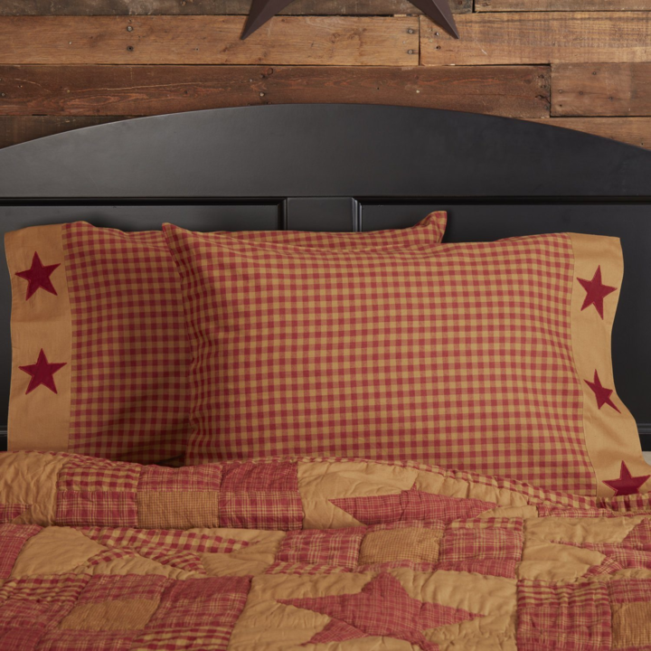 Ninepatch star pillow cases