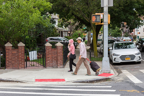 Pedestrian ramps are required to be 5 feet wide.  