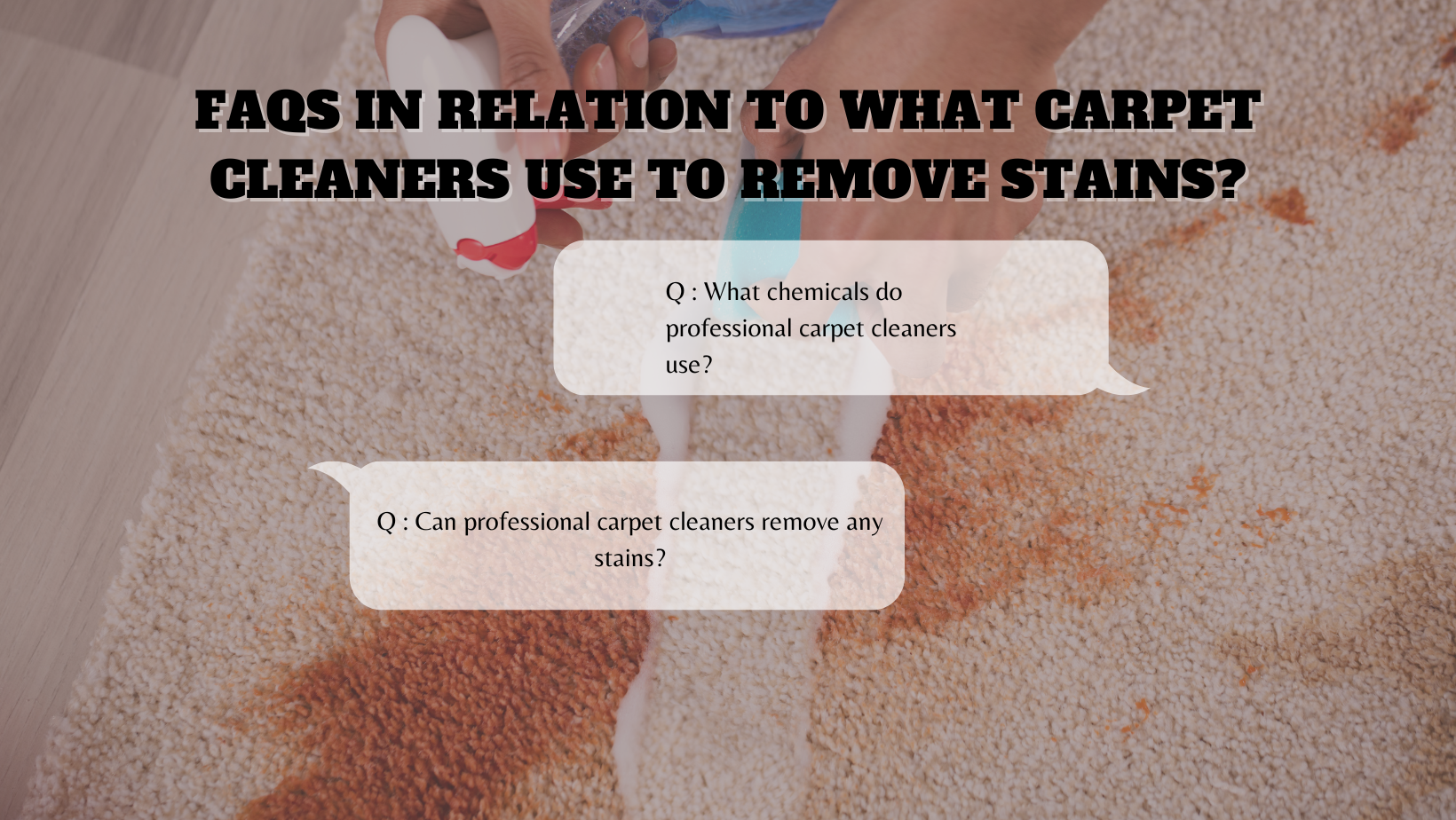 What Do Professional Carpet Cleaners Use to Remove Stains?