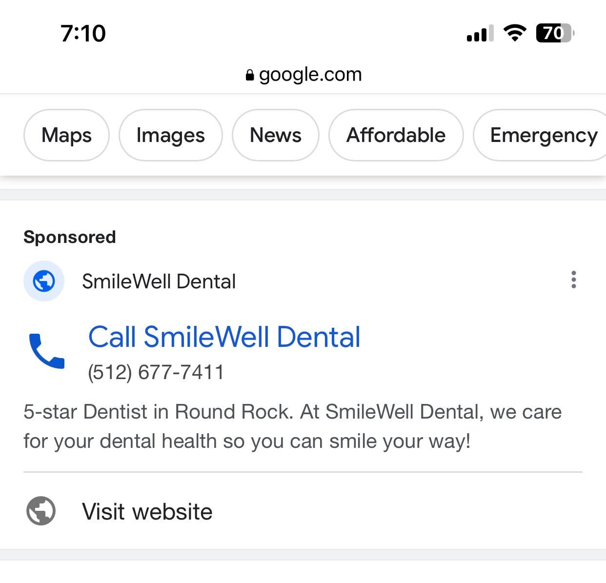 dental ppc mobile preview
