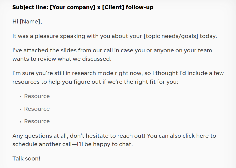 Best Follow Up Email Templates: Following Up Your Lead - Content @ Scale