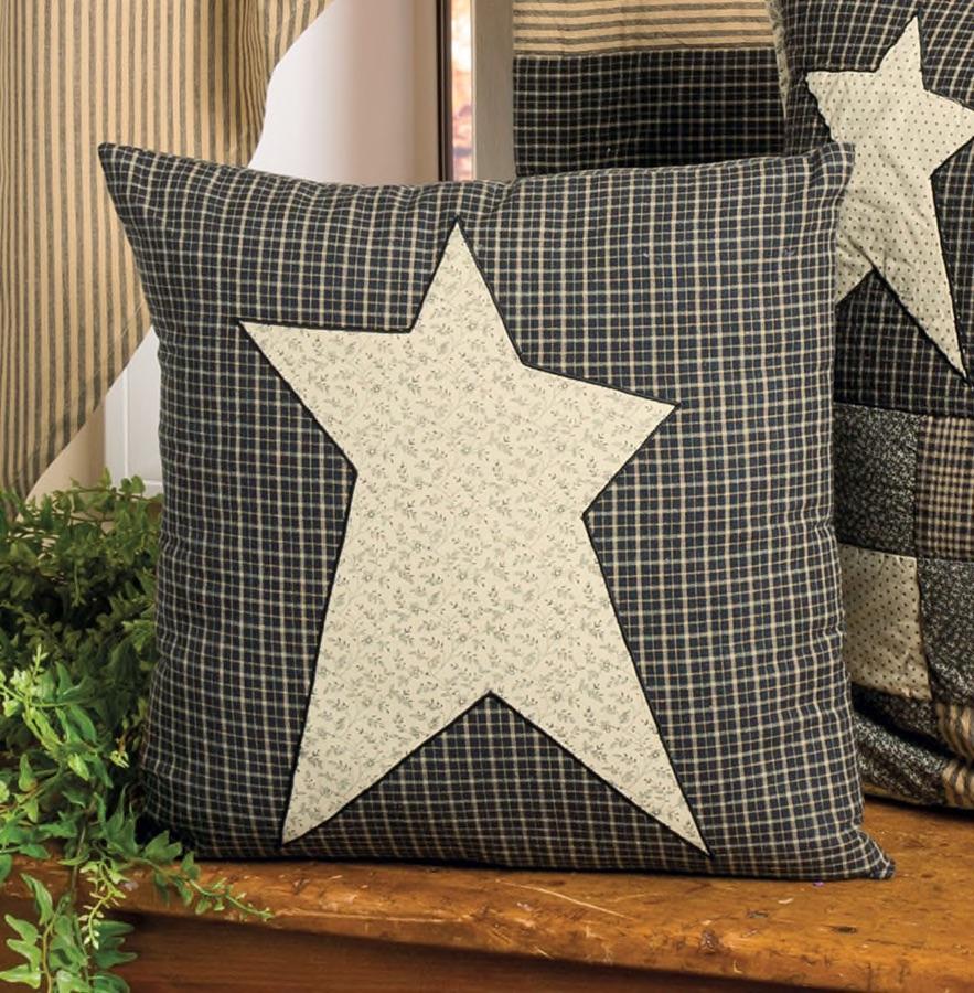 Primitive Star fabric pillow