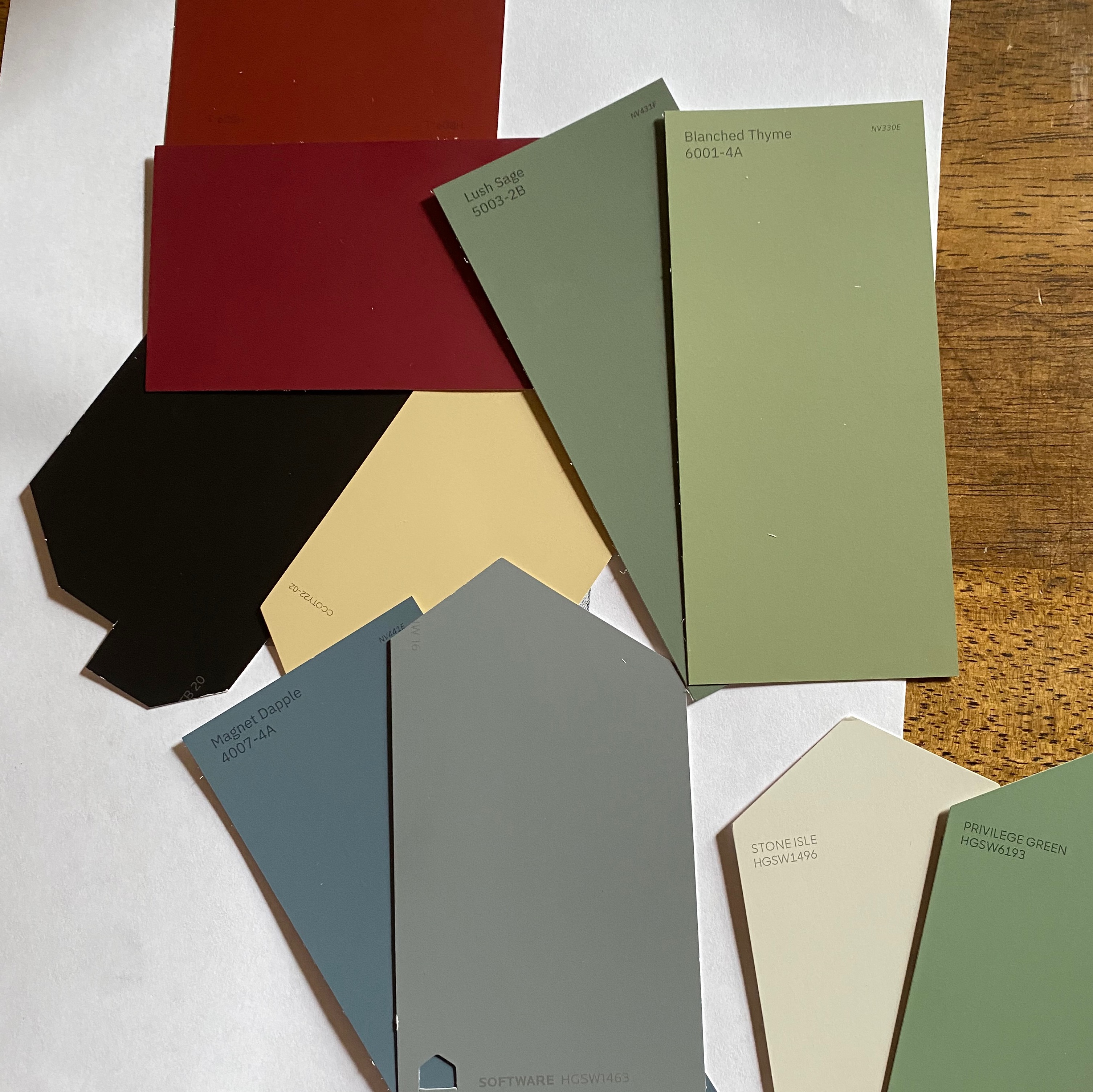 paint swatches for barn quilt
