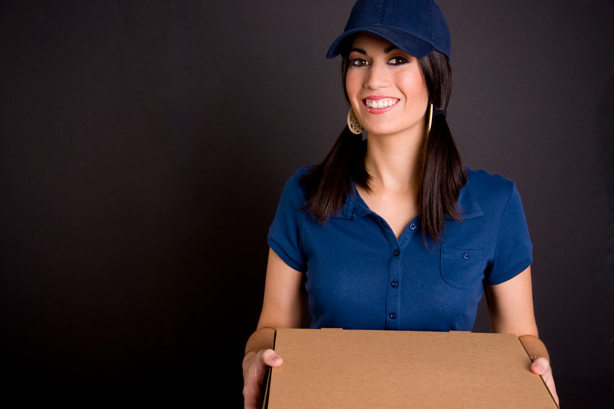 female delivery driver