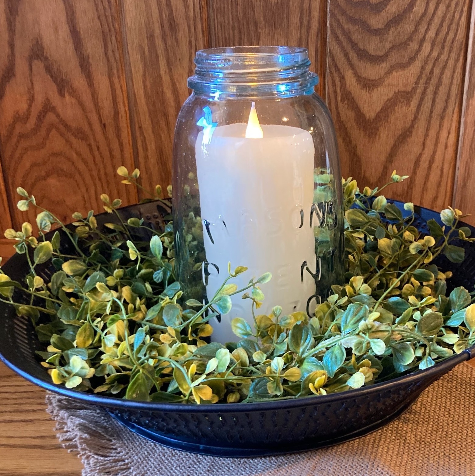 flicker flame candle centerpiece