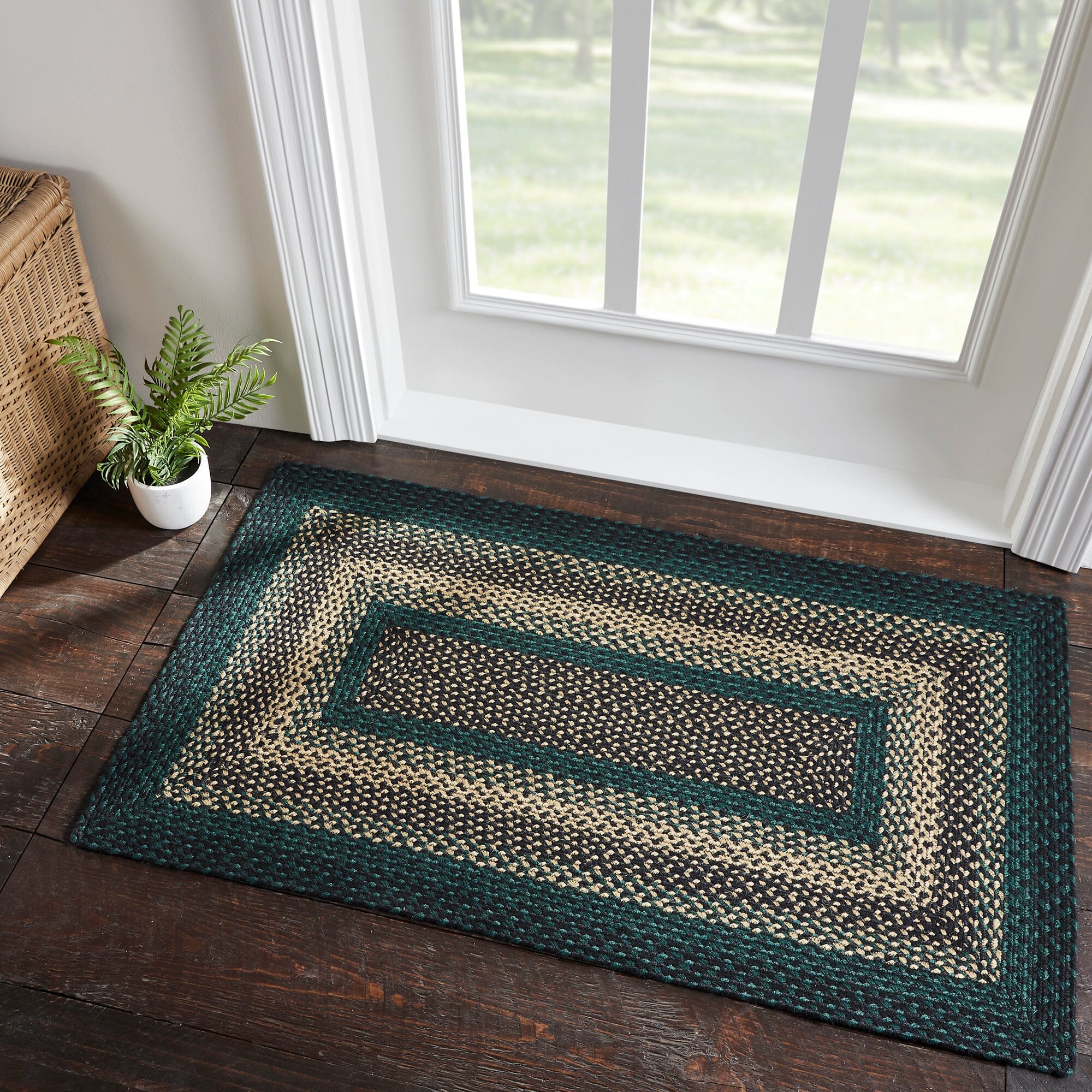Pine Grove rectangle braided rug 27x48