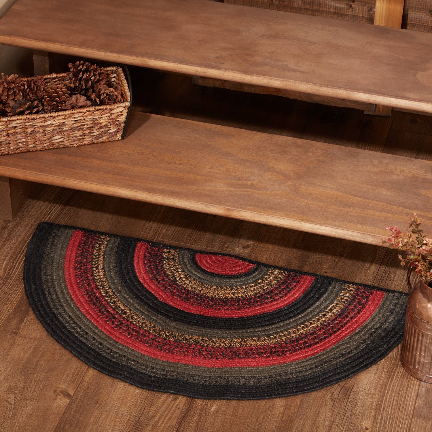 Cumberland half circle braided rug