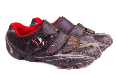 dirty cycling shoes