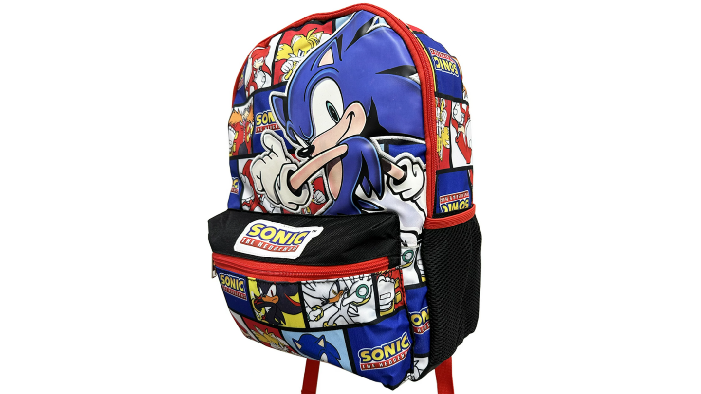 Sonic Backpack, plastic base, laser etching