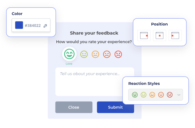 Image of the website feedback survey creation process