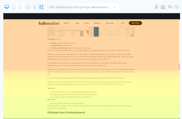 fullsession heatmap software