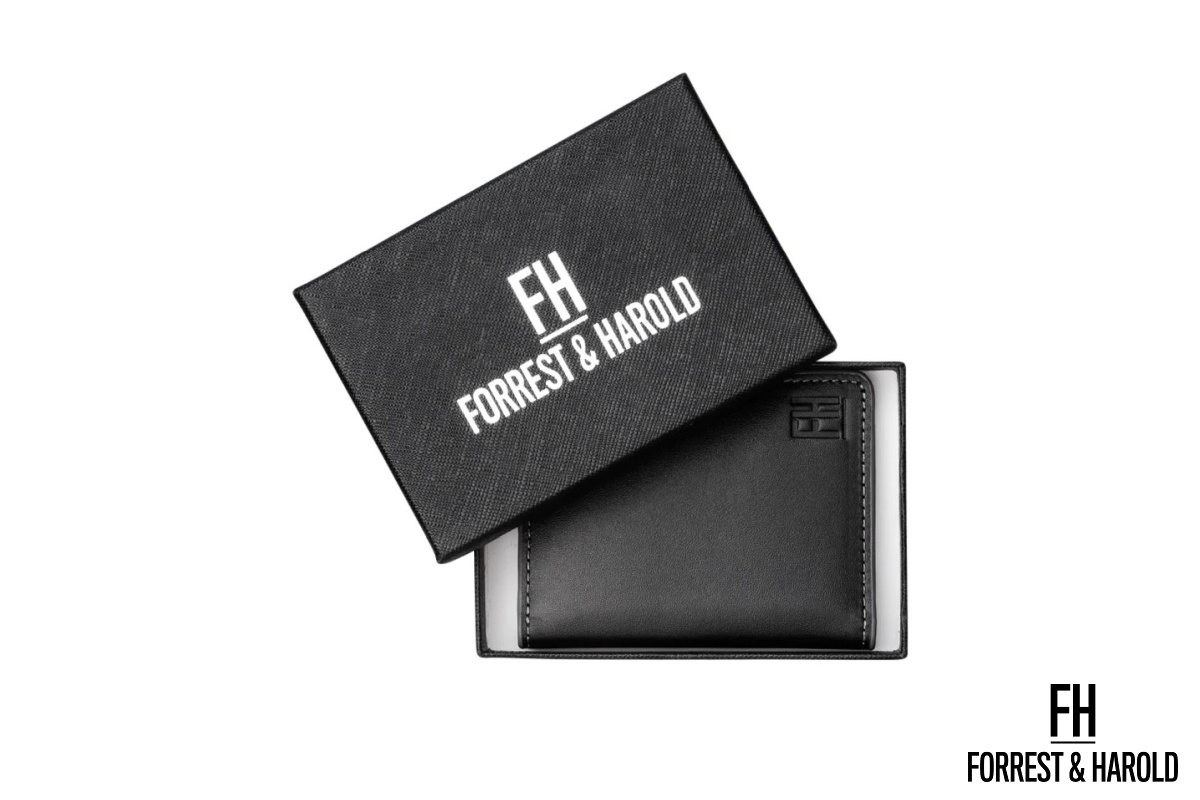 Forrest & Harold wallet- slim, durable yet can carry up to 10 business cards...