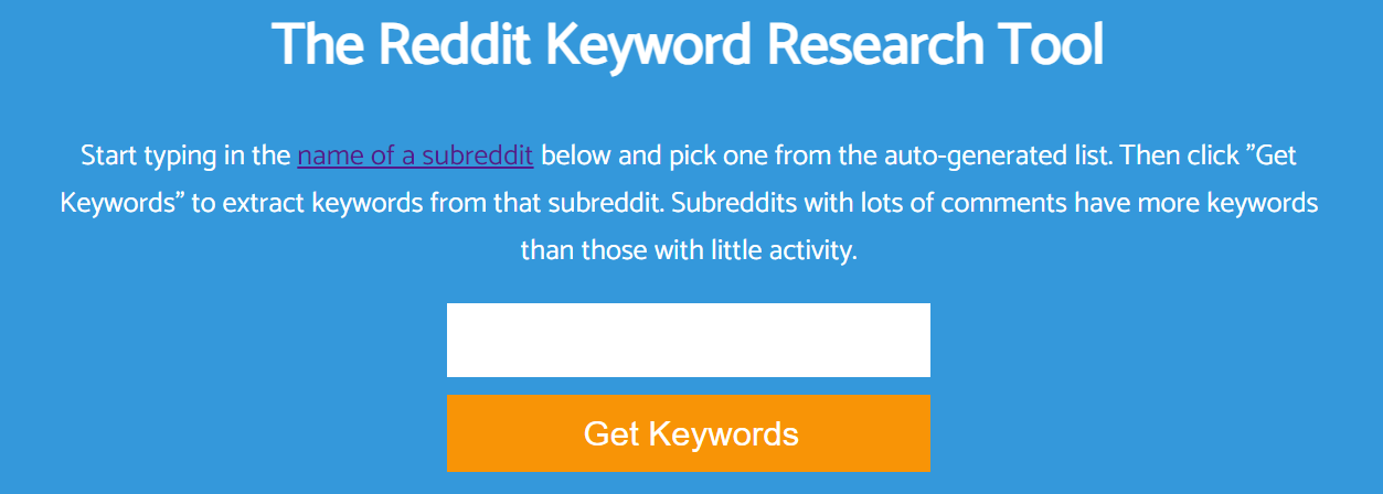 DIY SEO tool - reddit keyword research