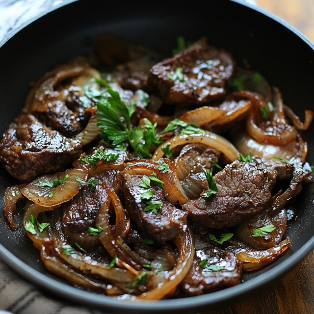 Beef Liver Recipes- Classic Pan-Seared Beef Liver with Caramelized Onions